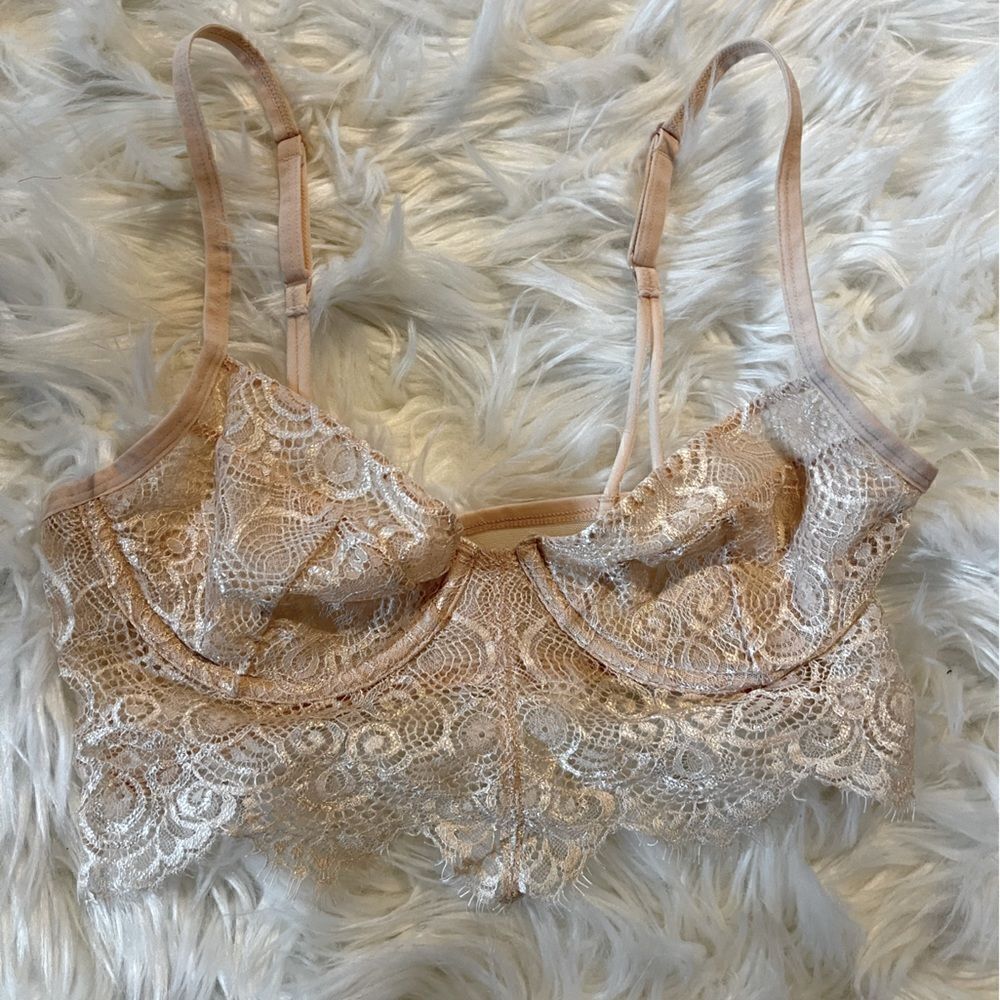Charlotte Russe Baby Pink Lace Bralette